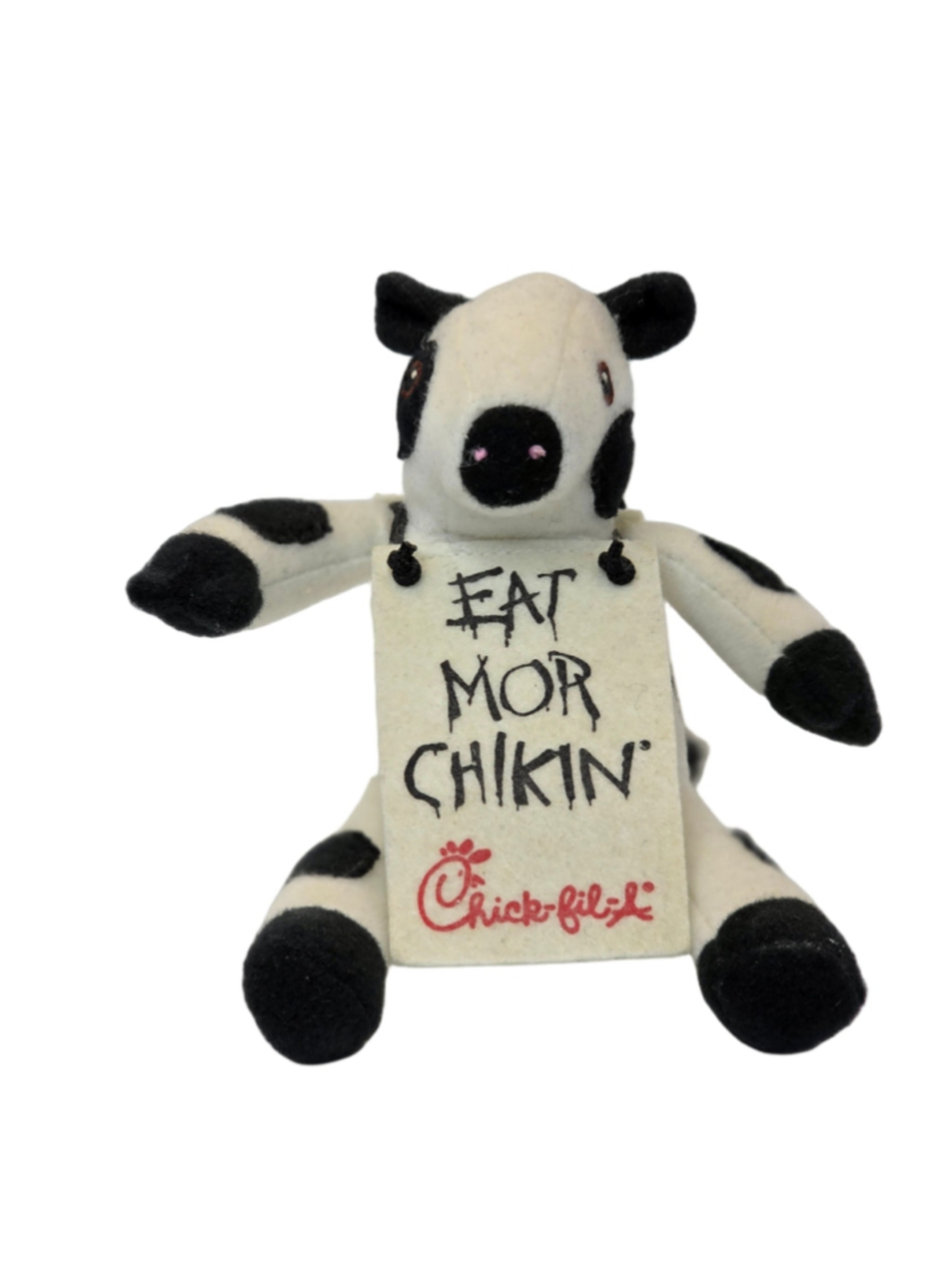 Chick-fil-A Eat Mor Chikin Cow Plush Toy One Size White Black